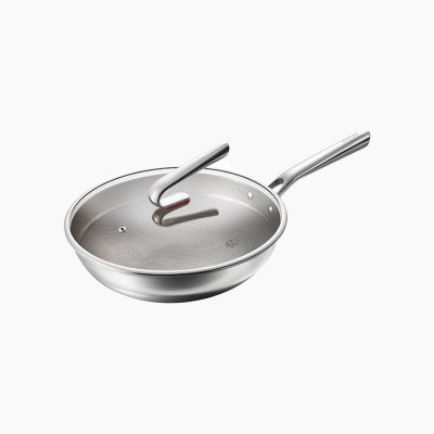 苏泊尔(SUPOR)CC30T1纯钛炒锅无涂层不粘锅30cm不锈钢炒锅家用电磁炉明火炒菜锅