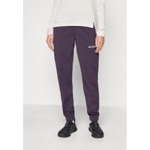 Adidas高弹力束脚运动裤女 hiking徒步休闲直筒九分健走裤雅黑