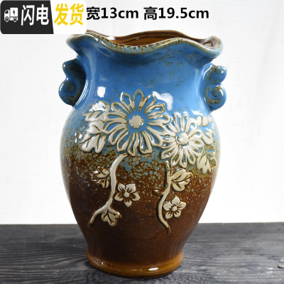 三维工匠法师花盆大号特大老桩高盆复古透气创意简约陶罐粗陶陶瓷多肉花盆 造物老庄盆-27 大花盆容器