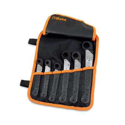 百塔(BETA) 120/B6N 6件公制棘轮开口单梅花扳手套装