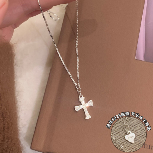 [爱与救赎]十字架纯银项链2025新款轻奢小众锁骨链设计师款送女朋友老婆情人节七夕生日礼物 S925纯银十字架项链