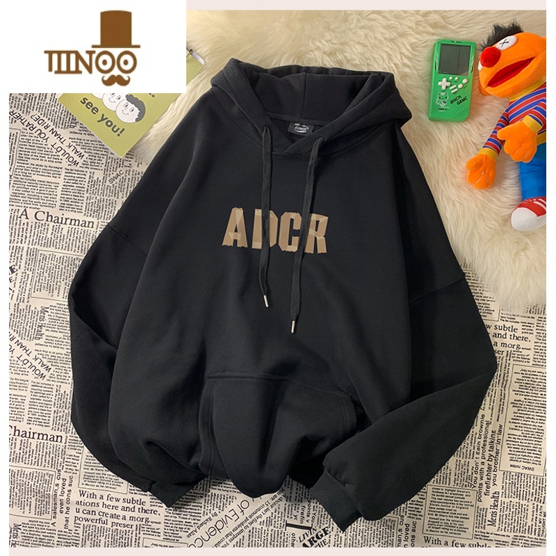 YANXU潮牌卫衣男秋装美式百搭宽松连帽外套ins港风潮流休闲帅气上衣服