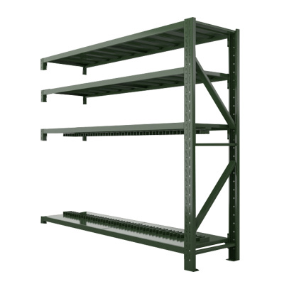 豪利特消防铁锹镐农具摆放架安保装备器材存放架绿色货架大盾牌架重型-副架