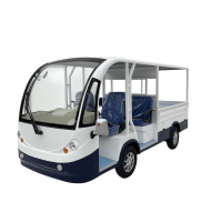 电动观光货车敞篷皮卡车厂区营区搬运中转运输车载货接驳车转运平板车