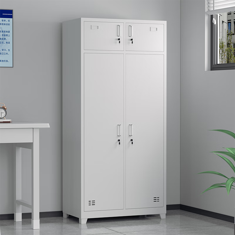 慧采云 钢制加厚铁皮柜宿舍更衣柜物品柜2门储物柜收纳柜