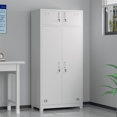 慧采云 钢制加厚铁皮柜宿舍更衣柜物品柜2门储物柜收纳柜