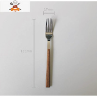 日韩ins仿木柄不锈钢刀叉勺餐具套装甜品叉雪糕勺意粉西餐叉餐勺 敬平 甜品叉 仿木手柄