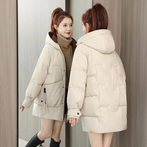 冬季新款棉衣女中长款2024新款韩版宽松百搭时尚显瘦羽绒棉服棉袄