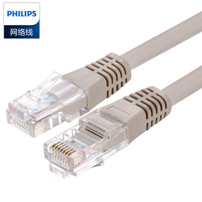 飞利浦(Philips)高速网线五类网线SWA1938/93电脑宽带线双胶网络线工程布线跳线5米