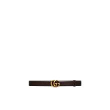 古驰(GUCCI)GG经典金色双G扣皮质男士商务休闲百搭配饰皮革腰带
