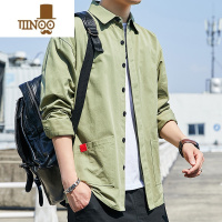 YANXU衬衫男干活穿的耐磨耐脏工地褂子工作服衬衣长袖防晒外套