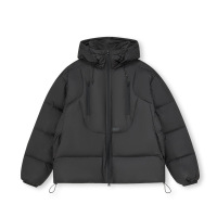 年双拉连帽立体短款情侣棉服加厚女新款宽松椰白色保暖外套男_768