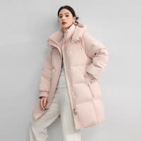 棉服女中长款加厚外套冬季新款百搭时尚简约棉衣韩版宽松棉袄