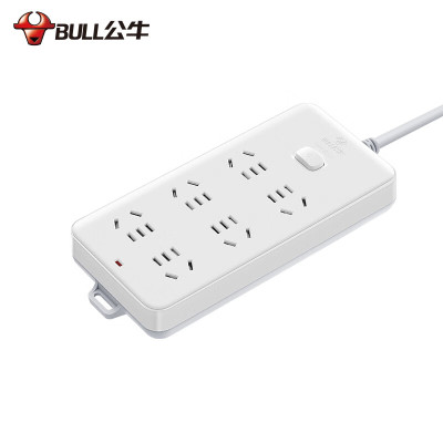 公牛GN-109K单开关六孔插线板