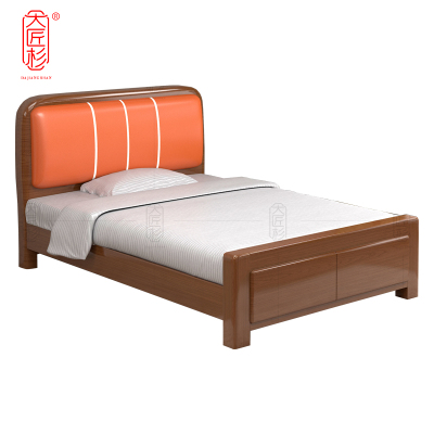 大匠杉 单人床实木床软包床 1000*2000mmDC381
