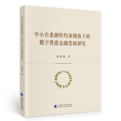 正版新书]中小企业融资约束视角下的数字普惠金融发展研究张晓燕
