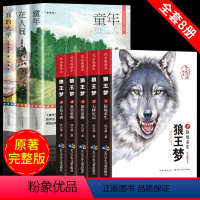 [全8册]高尔基三部曲+狼王梦 [正版]高尔基的三部曲原著 童年在人间和我的大学 六年级必读课外书 小学生上册阅读世界文
