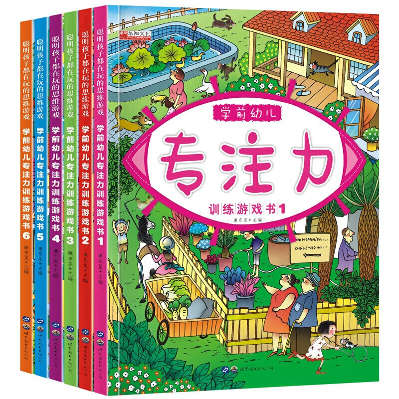 幼儿专注力训练游戏书全6本 6-9岁左右脑智力开发 德国经典逻辑思维训练幼儿启蒙早书
