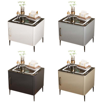 DXBG钢制智能床头柜家用一体现代多功能指纹无线快充简约床头柜纯钢单门+铁门+保险柜