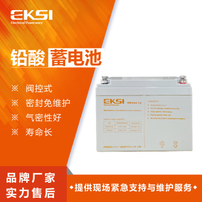 爱克赛(EKSI)ups 蓄电池EK024-12(12V24AH) 全新正品 阀控式铅酸免维护(7-10个工作日发货)