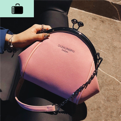 复古磨砂斜挎贝壳包女2020新款潮韩版简约单肩链条包百搭手提包包NEW LAKE女斜挎包