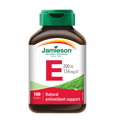 Jamieson健美生天然维生素e软胶囊进口维他命e生育酚 原装进口