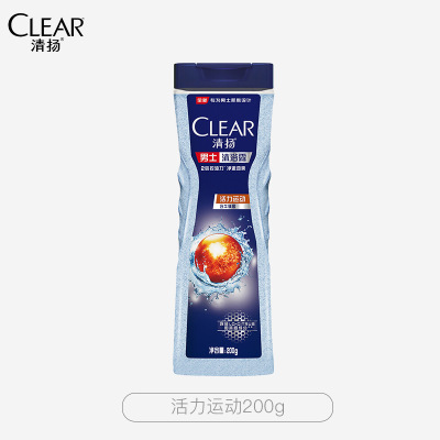 清扬男士冰凉酷爽沐浴露持久留香雨林觅静古龙香氛沐浴乳深层清洁 [活力运动]200g
