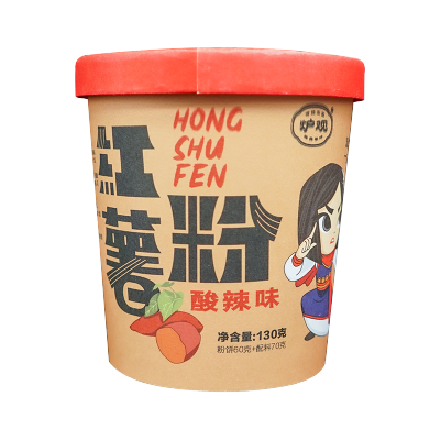湖南特产老向东街红薯粉丝酸辣粉130g1桶装方便速食粉丝炉观