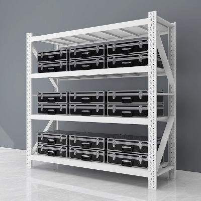 易企采 150*50*200CM每层承重100KG 仓储货架仓库储物置物架工厂多层收纳轻型铁架子电商快递货架