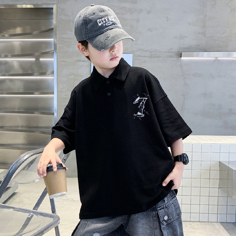 儿童装男童夏装套装2025新款夏季中大童男孩夏款polo衫短袖衣服潮