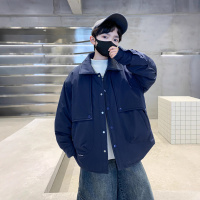 男童加厚外套新款冬季儿童薄款棉衣大童冬装棉服洋气潮酷夹棉