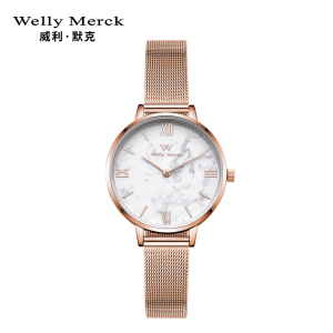 welly merck 威利默克手表女石英表小绿表超薄学生防水个性女士时尚潮流女表WM009L