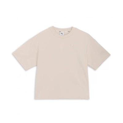 彪马(Puma)女款宝宝毛巾布短袖T恤干爽透气防晒休闲宽松夏日潮牌