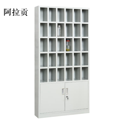 阿拉贡30格冷轧钢板员工车间多格茶杯放置收纳柜水杯柜1800*900*250