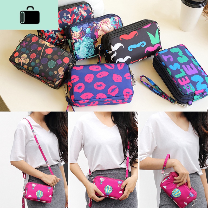 小布包尼龙布零钱包多层包包单肩斜挎包女小包挎包大屏手机钱包女NEW LAKE