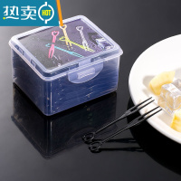 敬平水果叉家庭装水果签塑料水果叉子聚会爱心叉子KTV心形叉子 精美家庭装-心形黑色200支