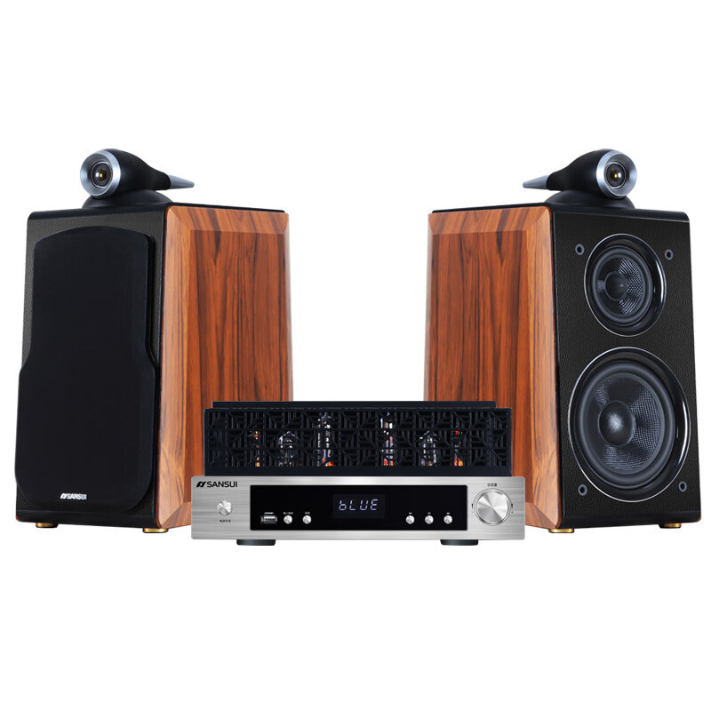 山水(SANSUI)S900HiFi发烧音响 无线蓝牙功放话筒点歌机音响套装 山水S980-I三分频六胆管HIFI音响