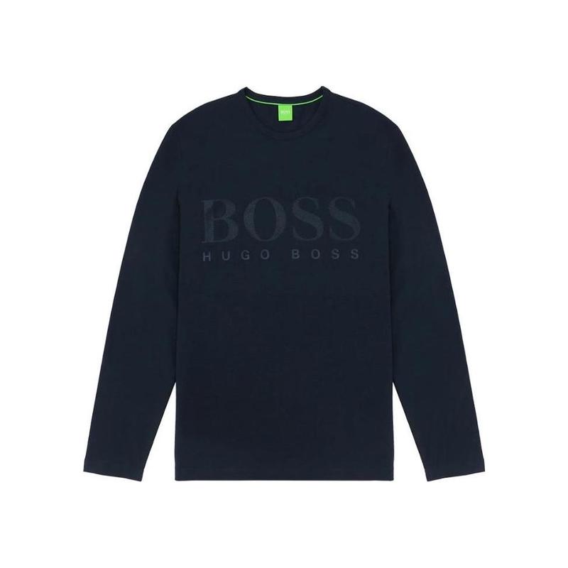 雨果博斯(HUGO BOSS)男士长袖圆领logo印花休闲T恤