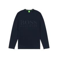 雨果博斯(HUGO BOSS)男士长袖圆领logo印花休闲T恤