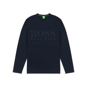 雨果博斯(HUGO BOSS)男士长袖圆领logo印花休闲T恤