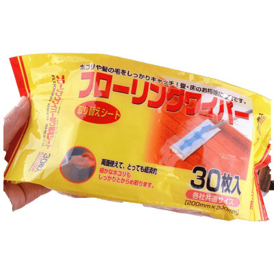 家柏饰(CORATED)静电除尘纸平板擦地清洁拖布性地板拖把拖地吸尘纸巾替换布