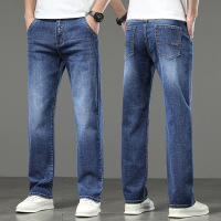 春夏宽松直筒男士牛仔裤2025新款大码品质弹力时尚休闲商务男装