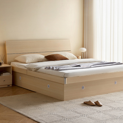 全友家居高箱床主卧家具套装组合1.5米1.8m板式床储物床