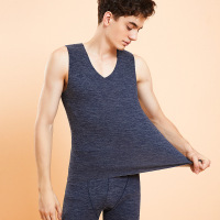 保暖背心女士蚕丝羊绒无痕内搭保暖内衣圆领修身打底上衣