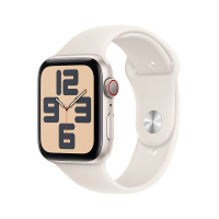 MXJ13CH/B Apple Watch SE 蜂窝 44 毫米星光色铝金属表壳 星光色运动型表带-S/M