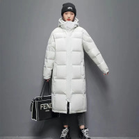 年女冬季新款可男女同款可情侣羽绒棉服休闲长款过膝连帽韩版