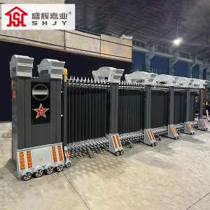 盛辉嘉业智能电动伸缩门电动大门自动推拉平移门铝合金分段门企业折叠门