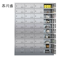苏兴盛304不锈钢食堂带锁餐具柜40门餐盘柜碗柜餐柜钥匙锁1800*1350*400