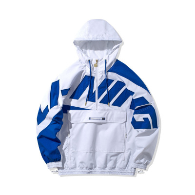 李宁风衣男士新款套头长袖防风服连帽宽松上衣休闲梭织运动服