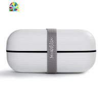 双层饭盒日式可爱少女心上班族带饭餐盒套装加热微波炉学生便当盒 FENGHOU 马卡龙系列便当盒(大)-水樱粉